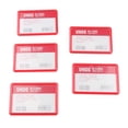 thumbnail image 1 of 5 uds 2 vías rojo nombre insignias titur de  de identificación cerrado a prueba de polvo Sharpla Distintivos de nombre Portatarjetas de identificación, 1 of 8