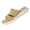 Khaki, variant on Women Dual Band Knit Open Toe Sport Slide Sandals Slip On Cushioned Footwear For Casual Outdoor Daily Summer Walking Workout Beach Errands