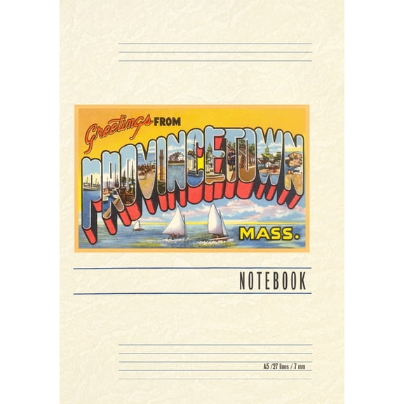 Vintage Lined Notebook Greetings from Provincetown, Mass., (Paperback)
