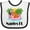 White and Black, variant on Inktastic Naples Florida Beach Vacation Boys or Girls Baby Bib