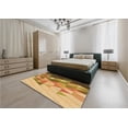 thumbnail image 4 of Ahgly Company Indoor Square Patterned Yellow Orange Area Rugs, 5' Square, 4 of 6