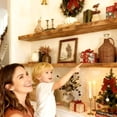 thumbnail image 5 of 36 Inches Long Walnut Floating Shelves,Rustic Solid Wood Farmhouse Wall Shelves with Invisible Brackets for Bathroom, Living Room, Bedroom, Kitchen Set of 2, 5 of 9