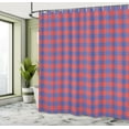 thumbnail image 4 of Ambesonne Plaid Shower Curtain, Lumberjack Buffalo Check Grid, 69"Wx70"L, Vermilion and Sea Blue, 4 of 4