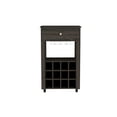 thumbnail image 2 of FM FURNITURE Ace Modern Engineered Wood Bar Cart with 4 Casters in Espresso, 2 of 6