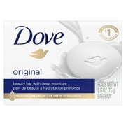 Dove White Beauty Bar with Deep Moisture 2.6 oz (Pack of 2)
