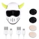 thumbnail image 1 of 2 cascos iluminados con cuernos de diablo, recargables, con base de liberación rápida y cintas para casco de bicicleta y motocicleta (casco no incluido)., 1 of 12
