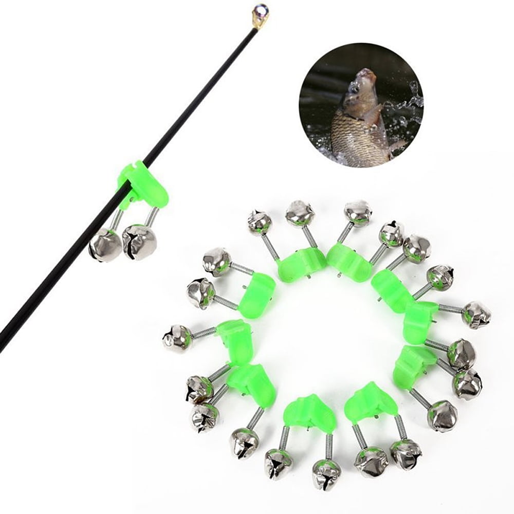 Gecheer Fishing Rod Alarm Accessories 30pcs Dual Alert Bells Rings