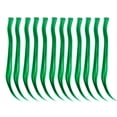 thumbnail image 1 of SWACC 12 piezas rectas de un color para fiestas, extensiones de cabello con clip, postizos sintéticos con rayas de pelo de colores (verde), 1 of 5