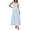 Blue Striped, variant on Women's Maxi Striped Dress Summer Sleeveless Square Neck Smocked A Line Long Flowy Spring Vacation Sundress