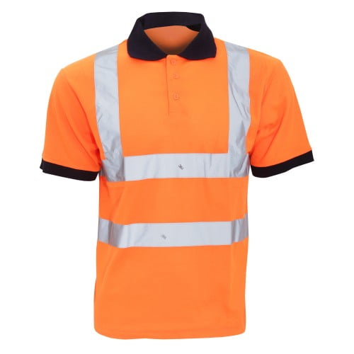 Supertouch Black High Visibility Polyester Mens Work T Tee Shirt Short Sleeve 