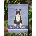 thumbnail image 3 of Caroline's Treasures BB5714GF Bull Terrier Black White Welcome Flag Garden Size , Small, multicolor, 3 of 3
