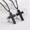 thumbnail image 7 of APSVO Black Cross Necklaces for Boys Personalized Birthday First Communion Graduation Fathers Day Jewelry Gifts for 6 7 8 9 10 11 12 13 14 15 16 17 Year Old Age Boys Teen Tween Preteen Kids Ideas, 7 of 7
