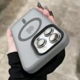 thumbnail image 1 of Magnetic Frosted Matte Armor Phone Case For iPhone 16 15 14 Plus 13 12 11 Pro Max For Magsafe Translucent Shockproof Back Cover grey For iPhone 15 Plus, 1 of 6