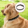 thumbnail image 2 of Collar de cuero para mascotas Worallymy Collar con remaches de una sola fila Collar ajustable de PU accesorio para el cuello suministros para mascotas Worallymy JD735808296, 2 of 7