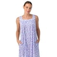 thumbnail image 2 of Aria Women's 100% Cotton Sleeveless 40" Nightgown, Sizes XS-5X, 2 of 7