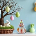 thumbnail image 2 of JHEHF Easter Ceramic GnomeTree Decorations 5.9 Inch Lighted Sculpture with Colorful LED Lap Ornament Spring Home Bedroom Home Table Decor Gifts, 2 of 7