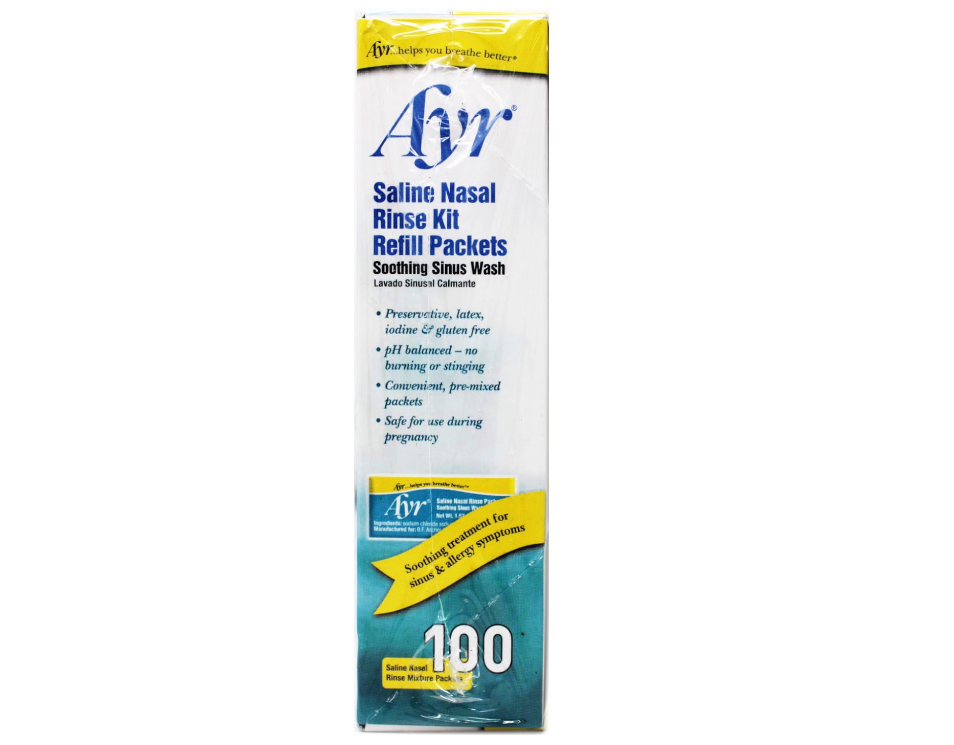(2 pack) Ayr Sinus Rinse Kit Refill Packets - 100 Count