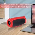 thumbnail image 1 of Funda de silicona con correa para altavoz compatible con Bluetooth JBL Charge 5 (rojo), 1 of 6