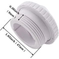 thumbnail image 2 of ShenMo Swimming Pool Return Nozzle Skimmer Pool Nozzle for Steel Wall Pools Return Nozzle with Swivel Head Swimming Pool Accessories - 3/4" External Thread White, 2 of 5