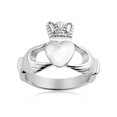 thumbnail image 3 of West Coast Jewelry Women's Traditional Celtic Claddagh Steel Ring, 3 of 4