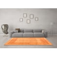 thumbnail image 3 of Ahgly Company Indoor Square Abstract Orange Modern Area Rugs, 3' Square, 3 of 4