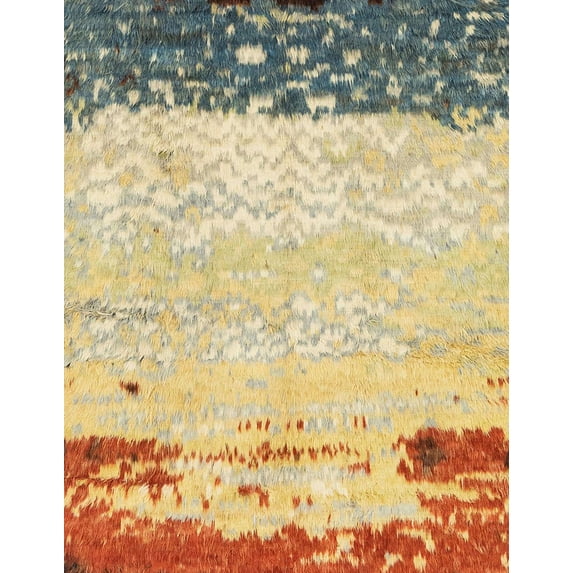 Ahgly Company Indoor Rectangle Abstract Dark Gold Brown Abstract Area Rugs, 3' x 5'