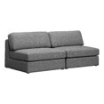 thumbnail image 2 of Meridian Furniture Beckham Grey Durable Linen Textured Fabric Modular Sofa, 2 of 2