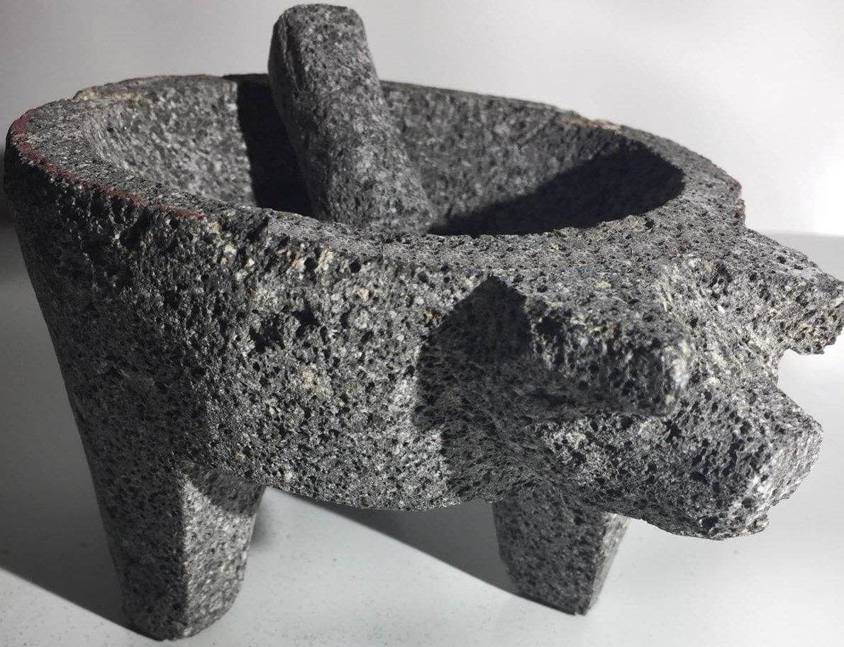 Lindo Brand 9 inch Molcajete Mortar and Pestle Mexican Handmade Lava Ideal as... 