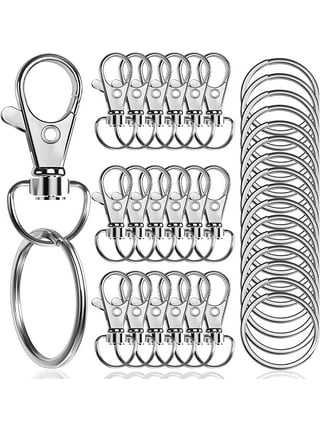 60 Sets Keychain Swivel Clips Key Chain Snap Hooks with Round Rings for  Keychains Lanyards Crafts 