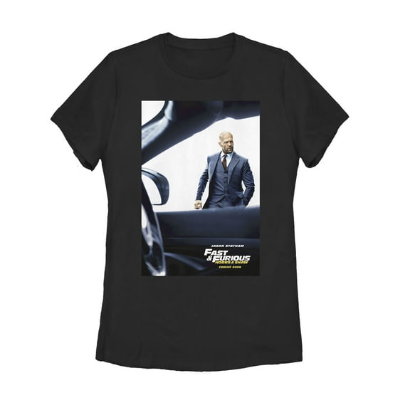 Women's Fast & Furious Hobbs & Shaw Movie Poster  Graphic Tee Black Large
