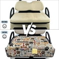 thumbnail image 5 of Xoenoiee Dog Paw Print Golf Cart Seat Covers, 51.18" x 30.31" Cool and Sweat Absorption Golf Cart Seat Towel Blanket Seat Protector with 4 Front Pockets and Nonskid Bottom, 5 of 7