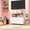 White, variant on Small TV Stand, Black Dresser TV Stand for Bedroom, Entertainment Center for 45 Inch TV with Drawers, Fabric, Adjustable Feet, Living Room