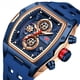 thumbnail image 1 of Reloj de estilo deportivo de pista, reloj de barril de vino para hombre, reloj de espejo curvo hueco para hombre, 1 of 5