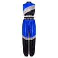 thumbnail image 3 of TiaoBug Kids Girls Jazz Hip Hop Street Dancing Outfit Sleeveless Sequin Crop Top with Dance Pants Set Royal Blue 12, 3 of 7