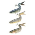 thumbnail image 1 of Señuelos de Pesca de Gato Realistas de Agua Dulce Unique Bargains, Señuelos de Pesca Segmentados Realistas con Ojos 3D para Mayor Atracción, Marrón, 3 Pcs, 1 of 6