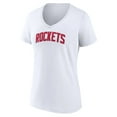 thumbnail image 2 of Women's White Houston Rockets Alternate Logo V-Neck T-Shirt, 2 of 3