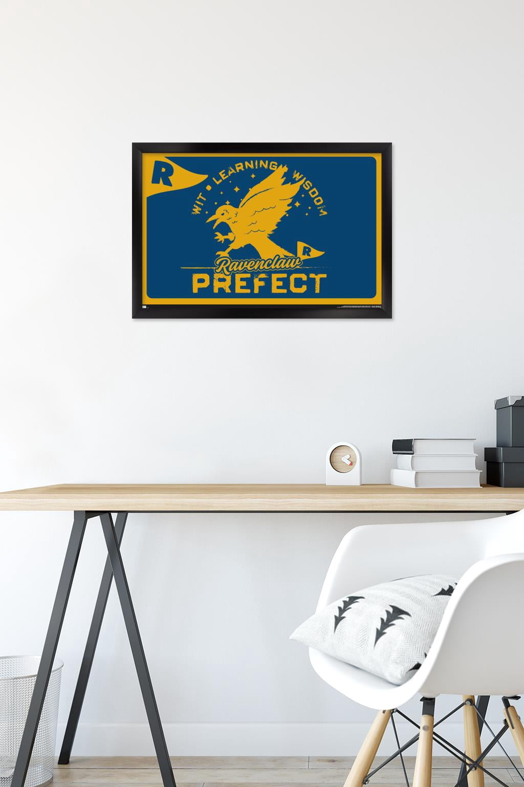 The Wizarding World: Harry Potter - Ravenclaw Clubhouse Crest Wall Poster, 14.725" x 22.375" Framed