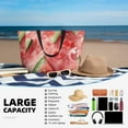 thumbnail image 5 of Gaeub Refreshing Watermelon Slices Print Beach Bag,Large Tote Bag,Waterproof Sandproof Women Tote Bag,Pool Bag with Zipper for Gym Grocery Travel, 5 of 7