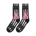 thumbnail image 5 of Crew Socks for Women Men, Ribbon Breast Cancer Awareness  Moisture Running Athletic Football Striped Socks Cushion Tube Socks, 5 of 7