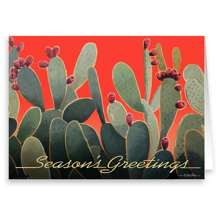 Cactus Season Greetings- 18 Boxed Western Cards and
