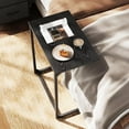 thumbnail image 6 of C-Shaped End Table, Small Side Tables for Sofa, Wide Couch Table That Slide Under, Laptop Snack Table for Living Room, Bedroom, Home Office, 6 of 6
