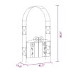 thumbnail image 7 of vidaXL Garden Arch Black Iron 7.5 ft tall Durable Garden Arch, 7 of 7