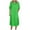 Green, variant on UsYezik Sundresses for Women V Neck 3/4 Sleeve Cotton Linen Long Solid Flowy Dresses T-Shirt Midi Casual Sundress Coffee M