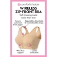 thumbnail image 5 of Comfort Choice Women's Plus Size Wireless Zip Front Bra, 5 of 6