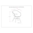 thumbnail image 3 of Kona Contemporary Outdoor Dining Chair in Plastic ( Set of 2 ) in Black, 3 of 8
