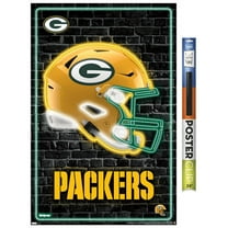 NFL Green Bay Packers - Neon Helmet 23 Wall Poster, 22.375" x 34"