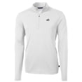 thumbnail image 2 of Men's Cutter & Buck White Montana State Bobcats Big & Tall Virtue Eco Pique Recycled Quarter-Zip Pullover Top, 2 of 3