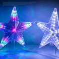 thumbnail image 4 of Estrella de Navidad de 8 pulgadas para la punta del árbol con luz LED de colores, lámpara de hadas de plástico para la copa del árbol, alimentada por batería, decoración navideña., 4 of 5