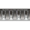 thumbnail image 2 of Brown Irish Coat of Arms Pub Glasses - Set of 4 (Sand Etched), 2 of 2