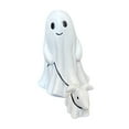 thumbnail image 3 of Estatua de perro fantasma paseando de Halloween, adorno de resina, escultura espeluznante para entrada, patio, sala de estar, alféizar de ventana festivo sin flores, 3 of 9